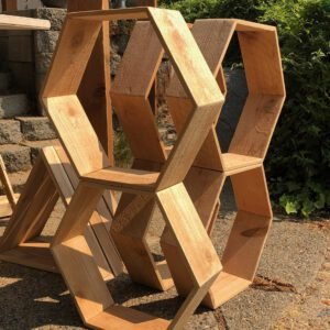 Hexagon Cedar Planters