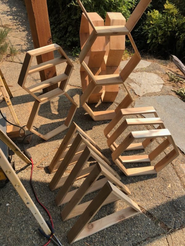 Hexagon Cedar Planters - Image 3